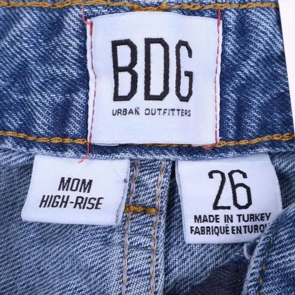 BDG Ripped High Rise Mom Blue Jeans - Picture 3 of 5